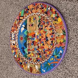 Mexican art wood Platter by Marcos